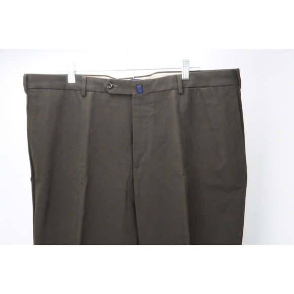 Incotex Brown Twill 100% Cotton Mens Pants Trousers Sz 60 EU NEW